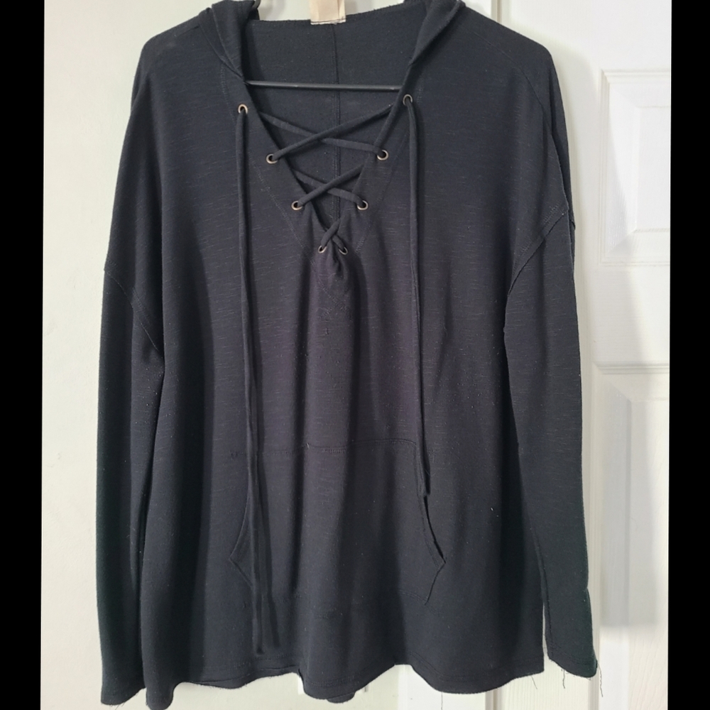 Mossimo hooded tie up shirt.